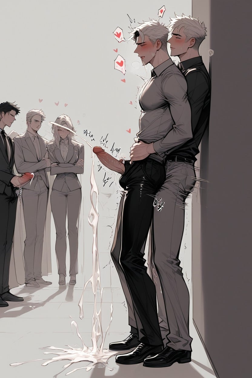 Dazed, Precum Drooling, Full Body AI Gay Porn