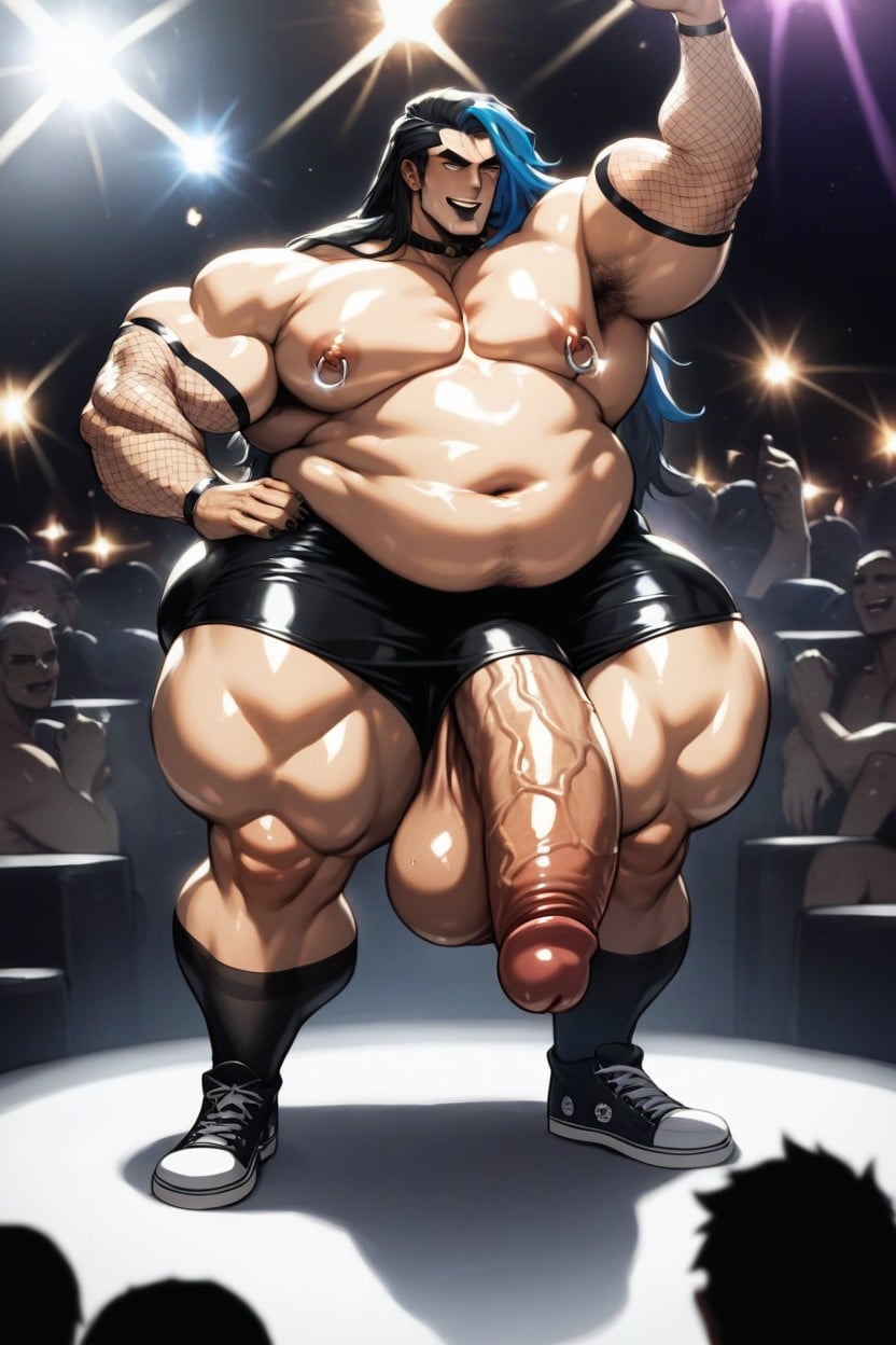 Effeminate Face, Rock Concert, Puffy Chest AI Gay Porn