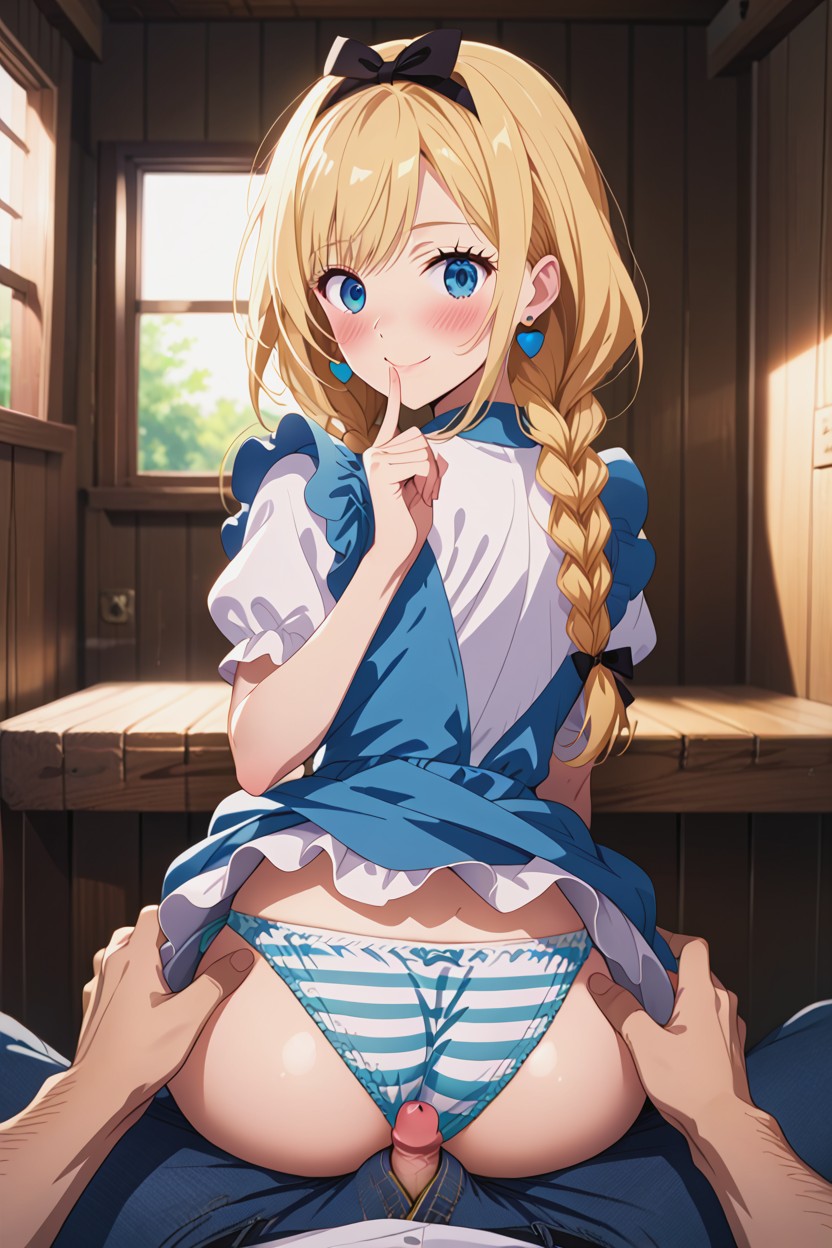 Dress, Looking At Viewer, White Shirt Hentai AI Porn
