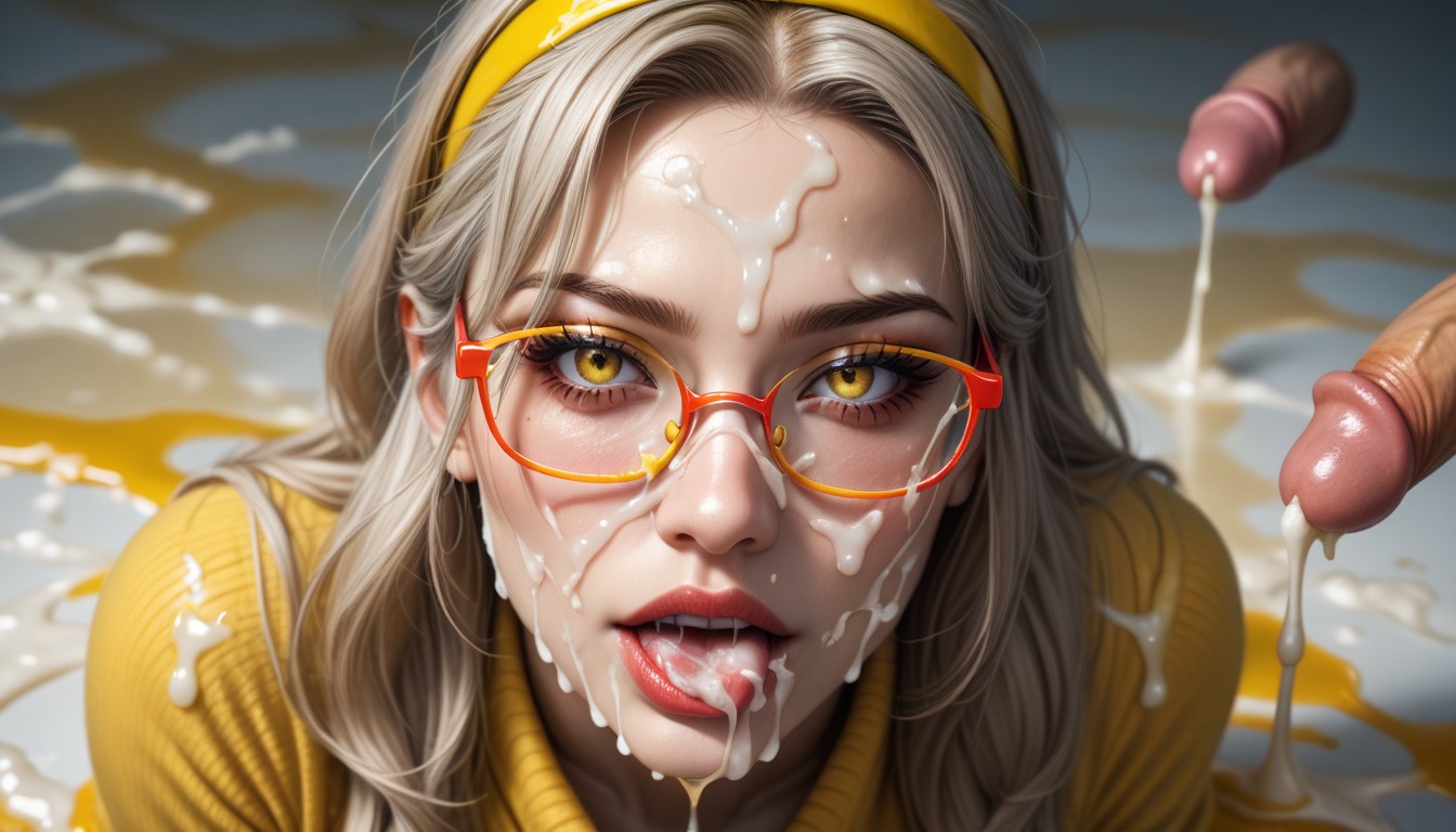 Jets Of Cum, Cum On Breast, Extreme Cum Leak From Mouth AI Porn