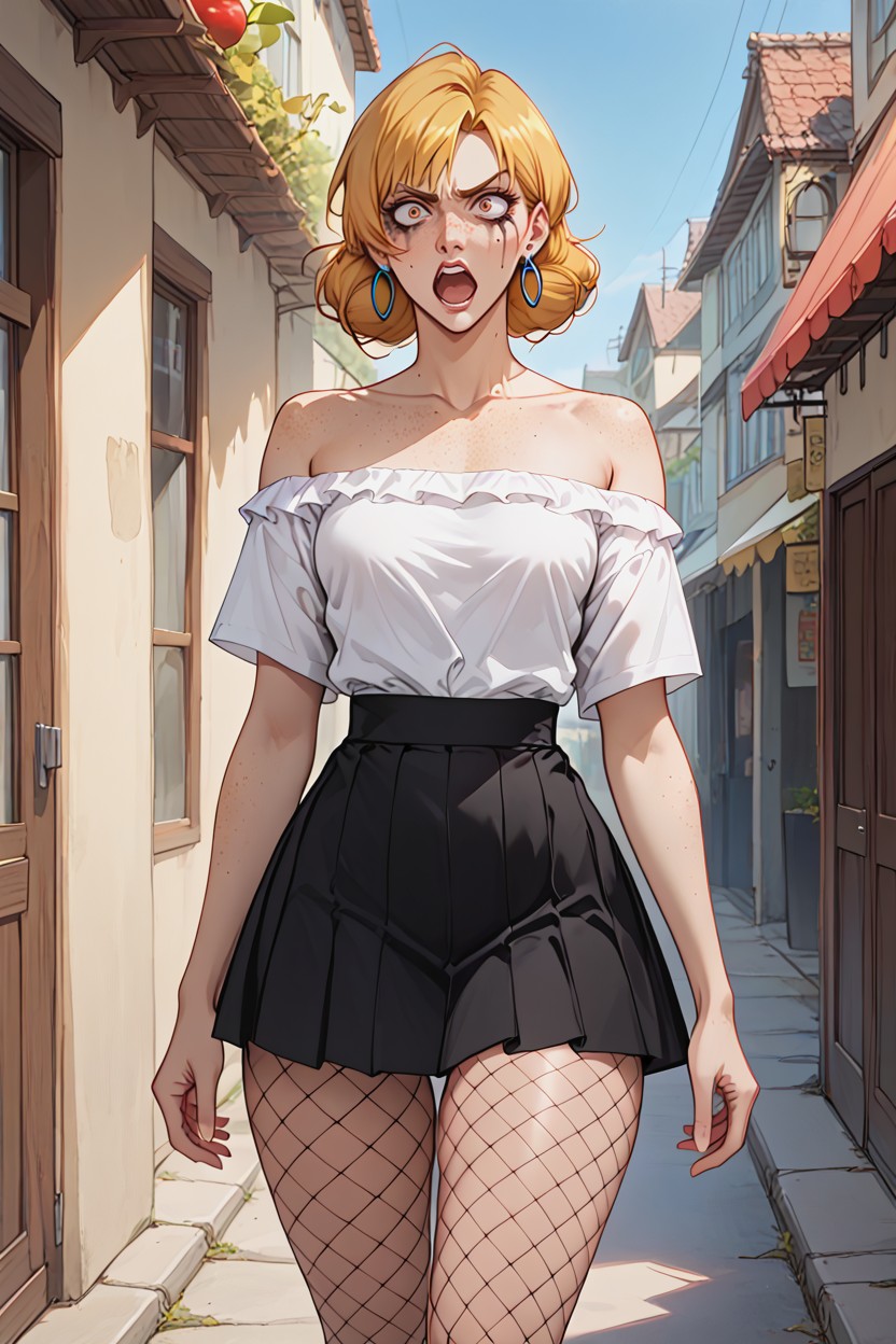 Skirt, Freckles, 25+ AI Porn