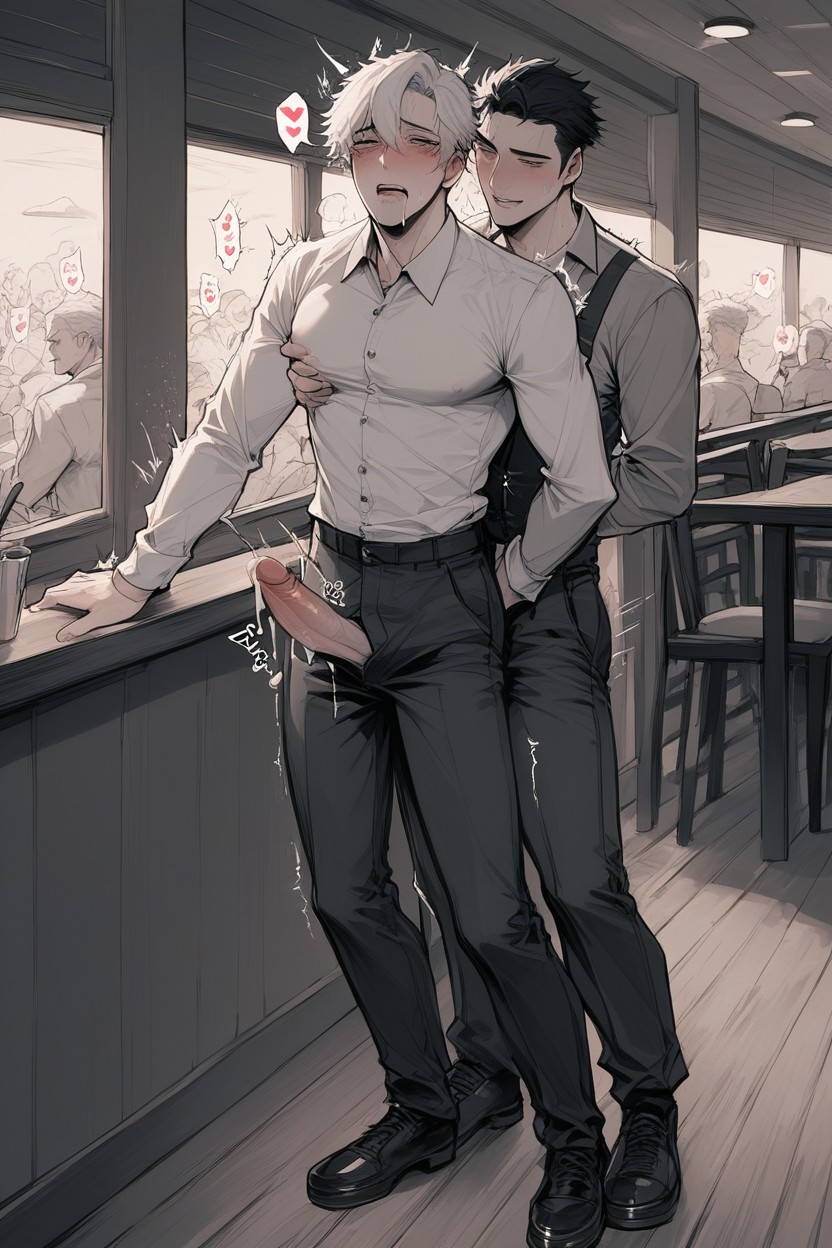 In Heat, Cock Out, Drenched AI Gay Porn