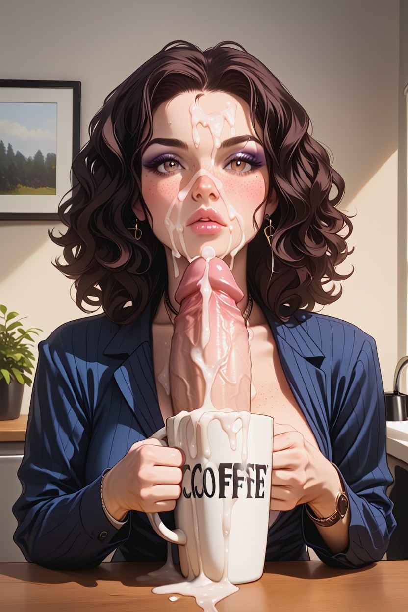 Topless Under Tailleur, Ultra High Details, In Psychologists Office AI Porn