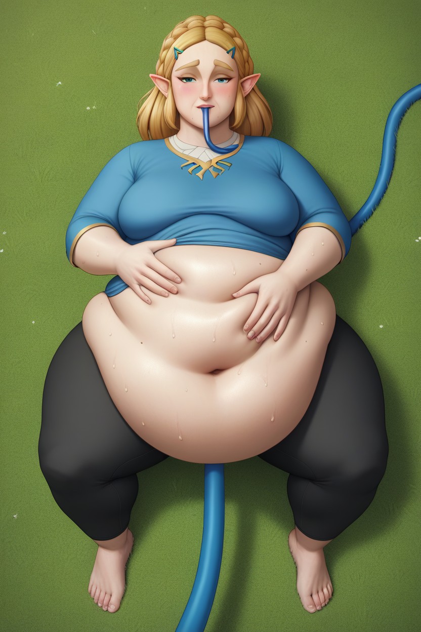 Belly Covering Body, Zelda, Immobile AI Porn
