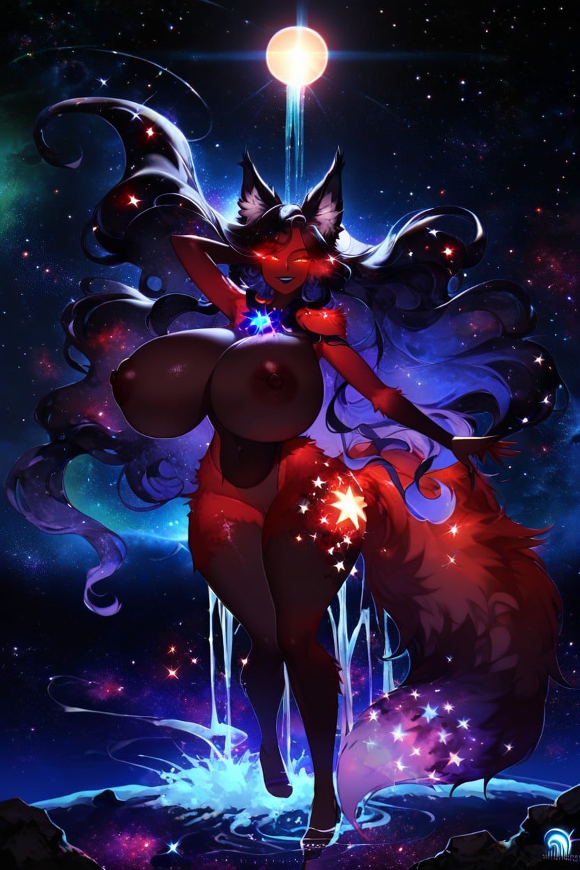 Purple Nebula Sky, Close, Hourglass Figure Porno latina IA