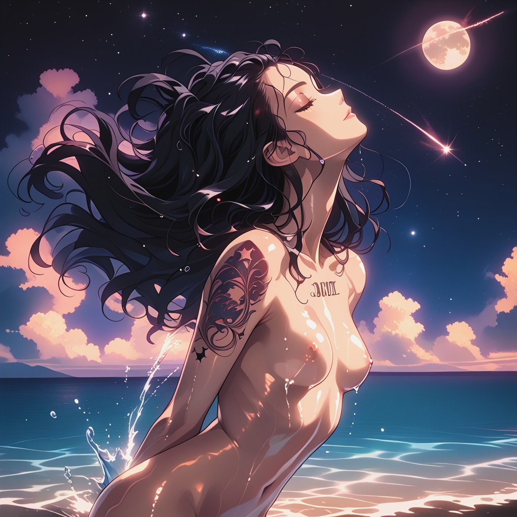 18+, Dazzling, Swinging Hair Back Hentai AI Porn