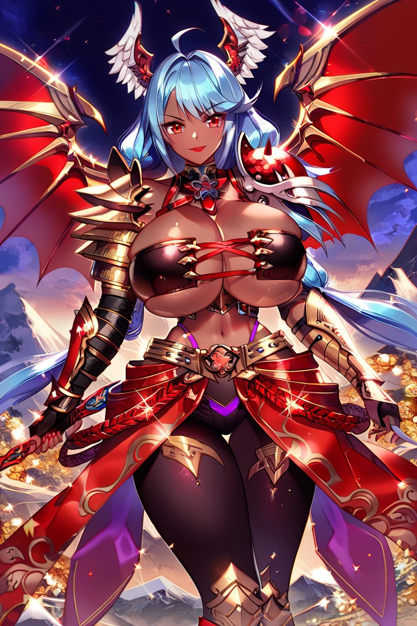 Black Bandeau Top With Red Embroidery, "eunie From Xenoblade Chronicles ", Armor AI Porn