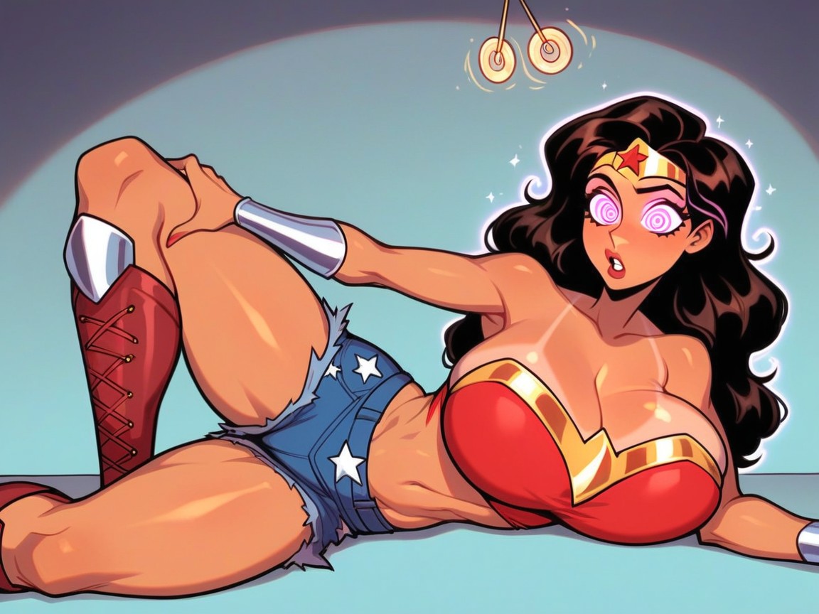 Wonder Woman's Tiara, Highly Detailed, Skinny Hentai AI Porn