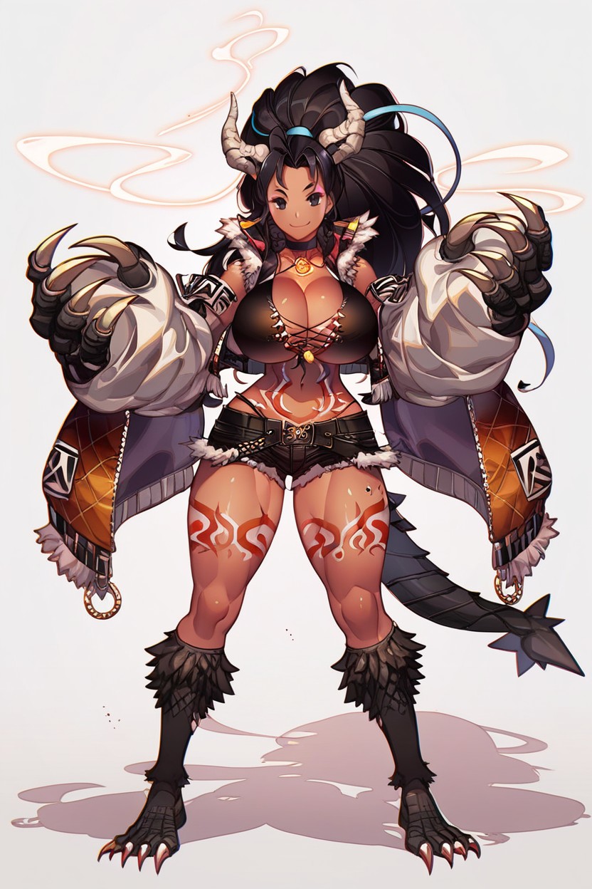 Sexy, Hourglass Body, Wolf Ears And Tails Hentai AI Porn