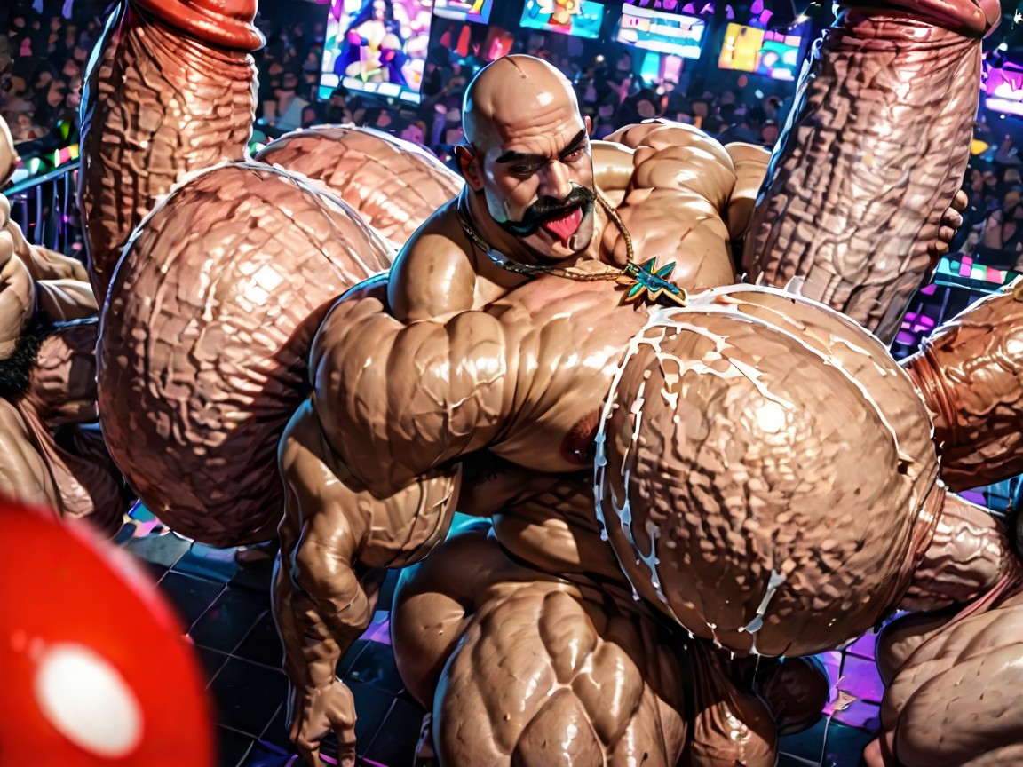 Extreme Deep Throat, Naked, Sweaty AI Gay Porn