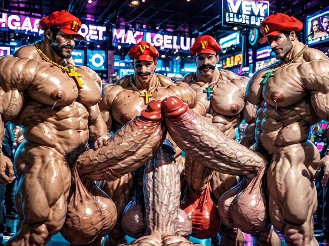 Huge Extreme Oversized Ass, Ahegao, Hyper Bulky AI Gay Porn