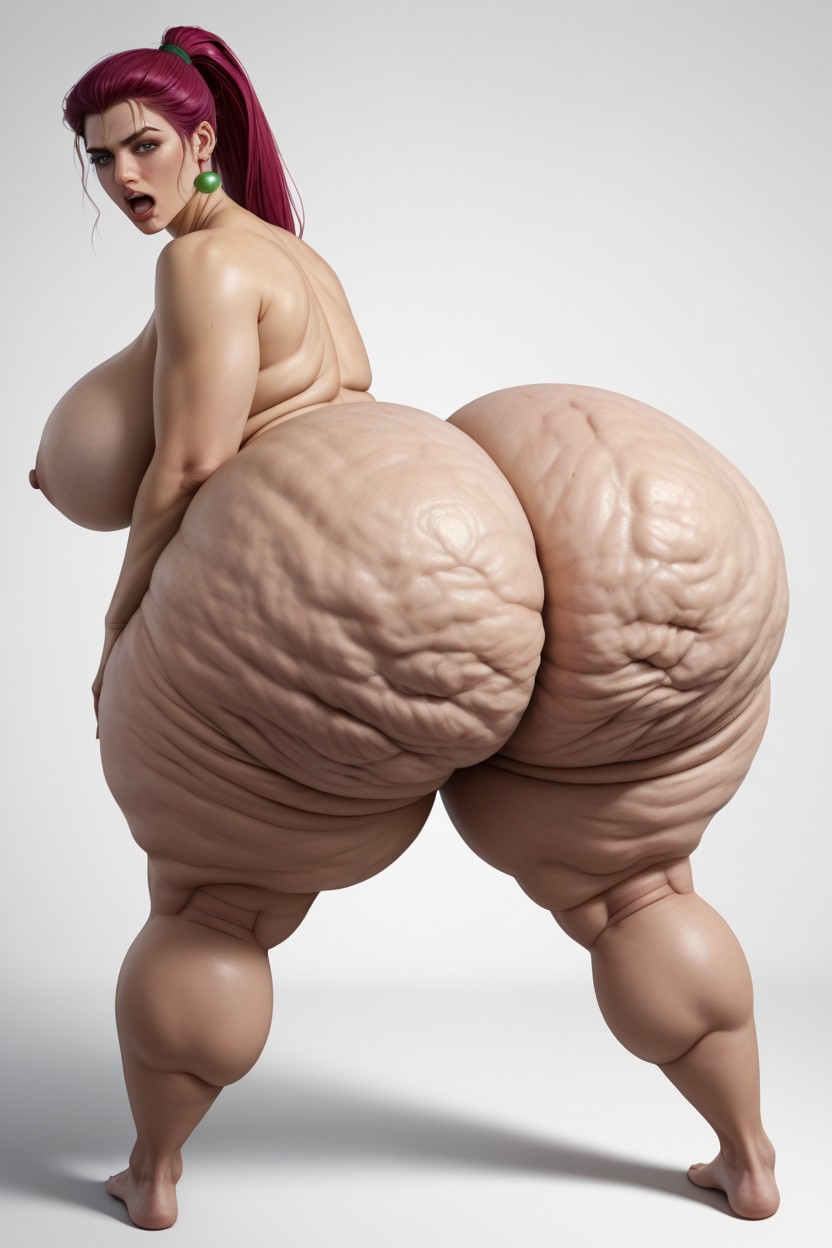 Front View, Eyes Wide With Shock, Squeezing Breasts AI Porn