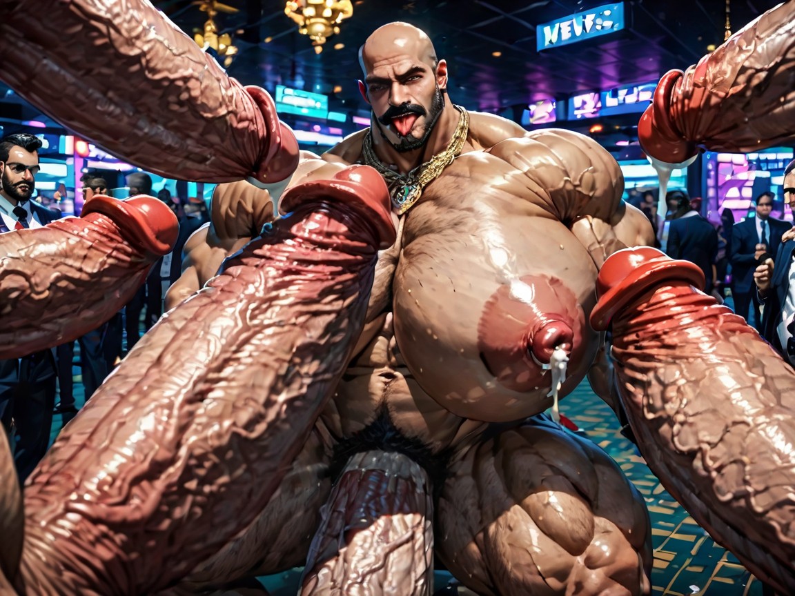 Mouth Agape, Extreme Hyper Boobs, Big Extreme Hyper Nipples AI Gay Porn