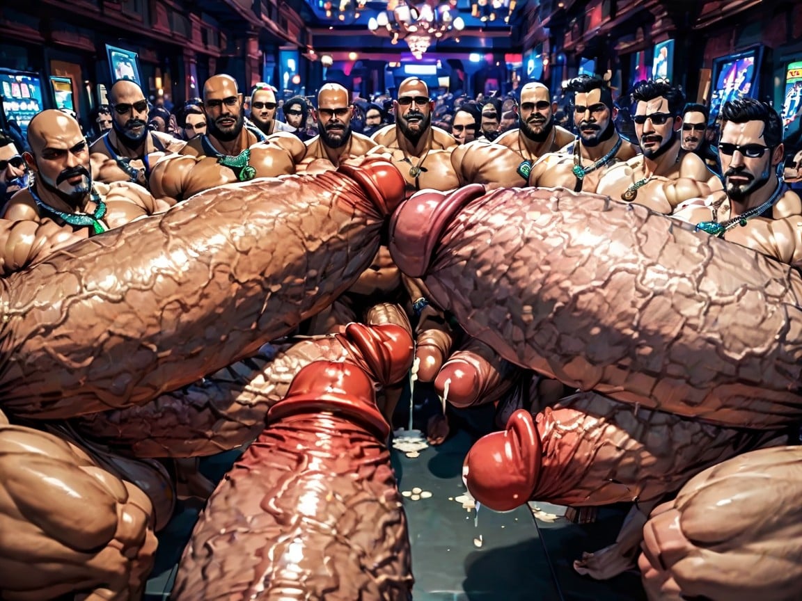 Hyper Boobs, Huge Hyper Cocks Pushing Up Hyper Boobs, Looking At Viewer AI Gay Porn