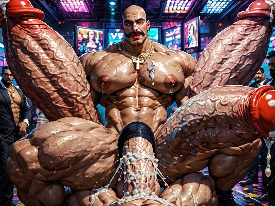 Massive Muscles, Oversized Hyper Boobs, Big Pecs AI Gay Porn