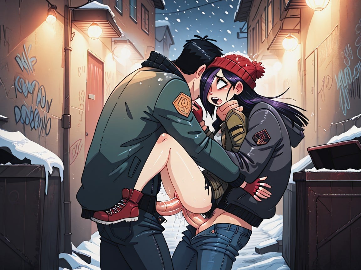 Graffiti, Red Beanie, Carry Sex AI Porn