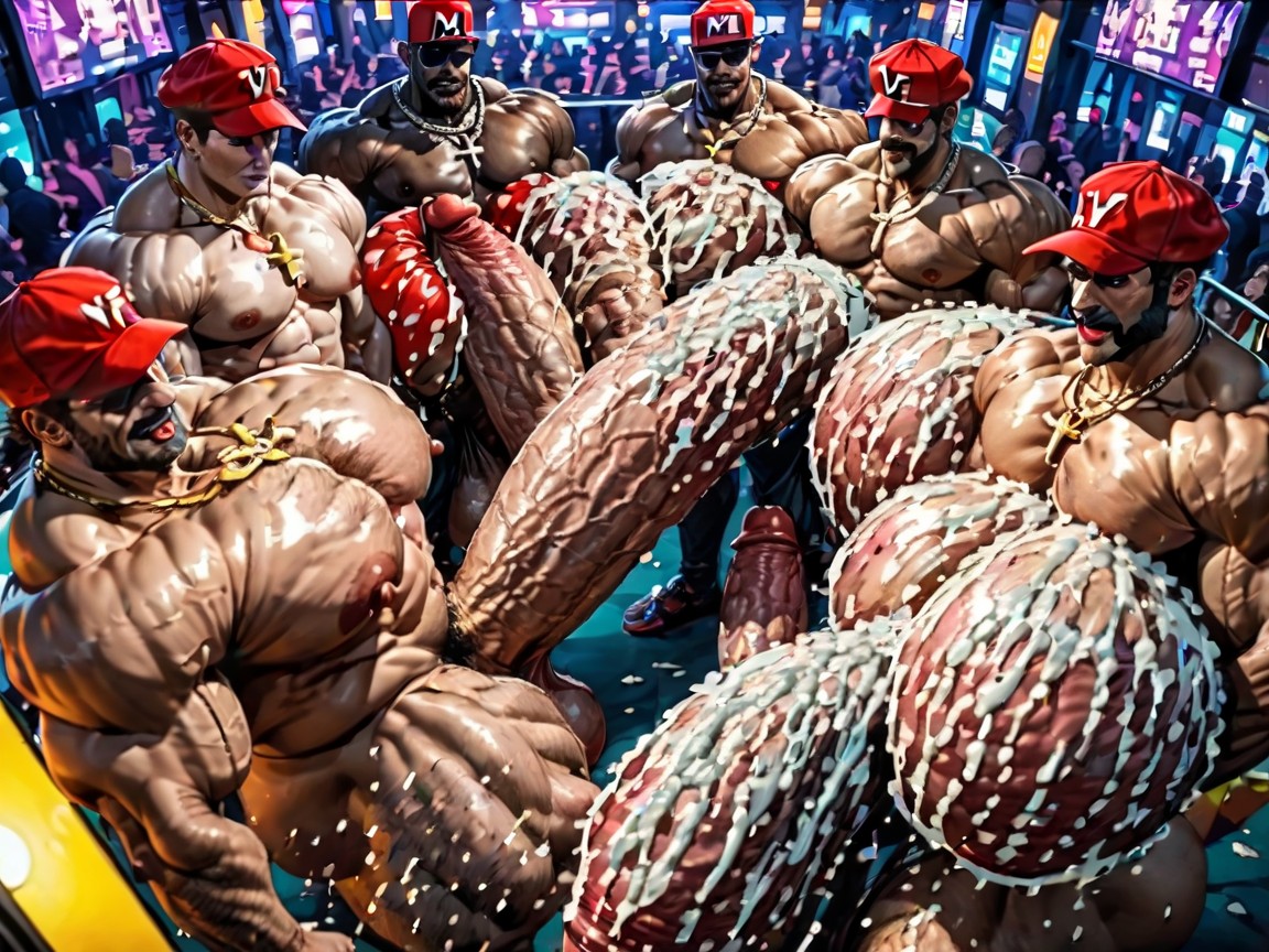 Huge Cocks On Ass And In Ass, Gay Gangbang, Big Extreme Hyper Nipples AI Gay Porn