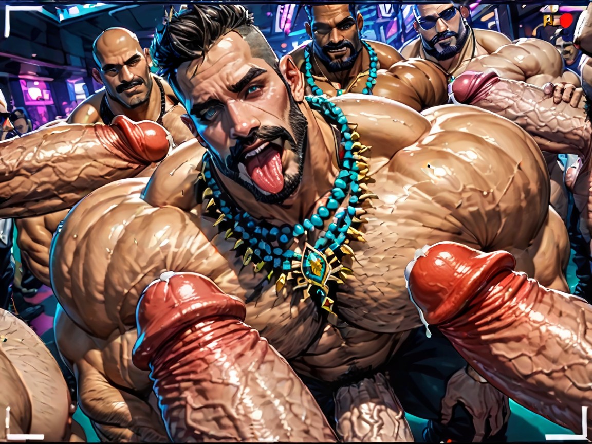 Manbald, Both Boobs Getting Sucked Hard, Huge Cocks On Ass And In Ass AI Gay Porn