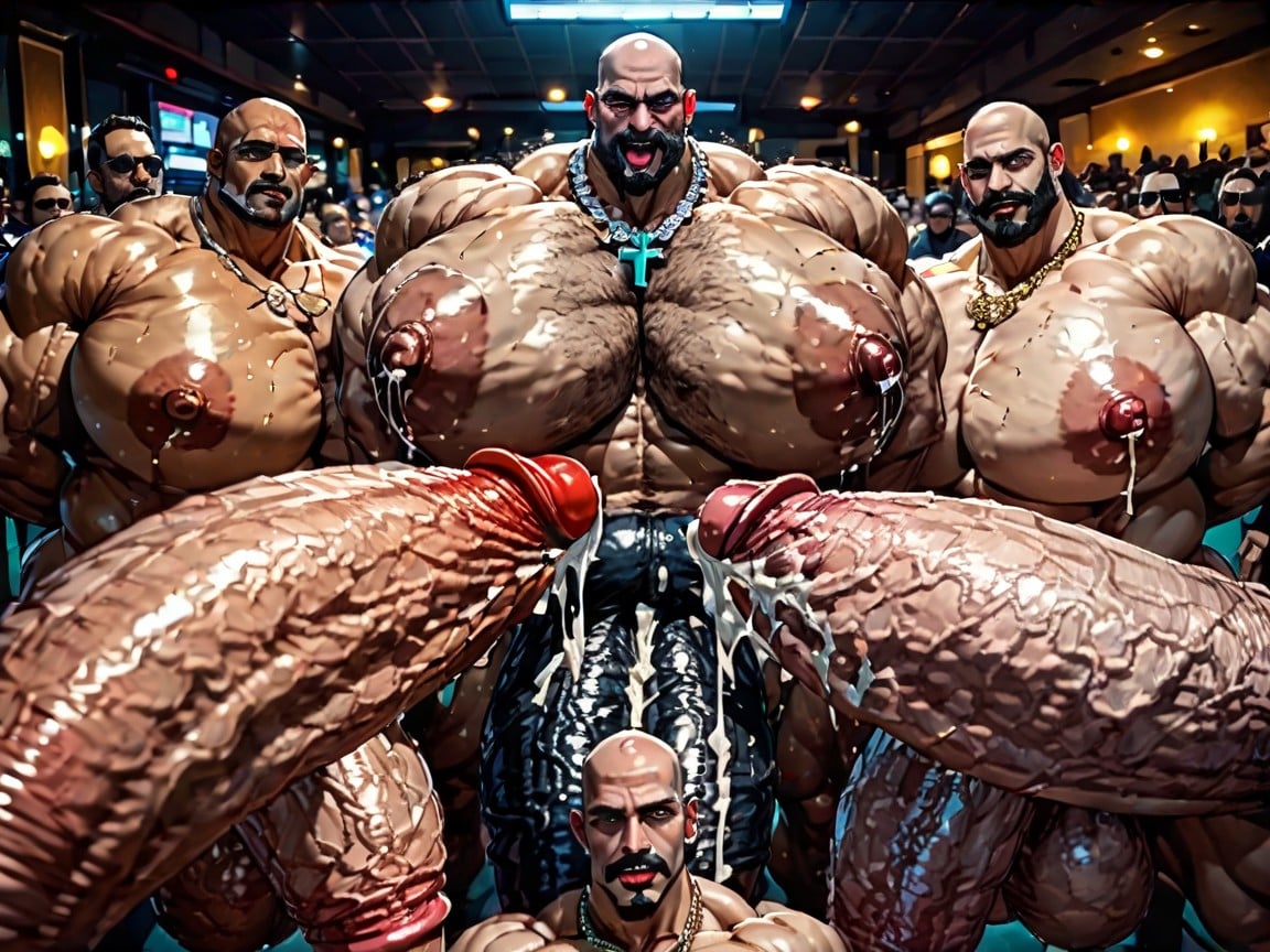 Mouth Agape, Impossibly Long Hyper Penis, 20+ AI Gay Porn