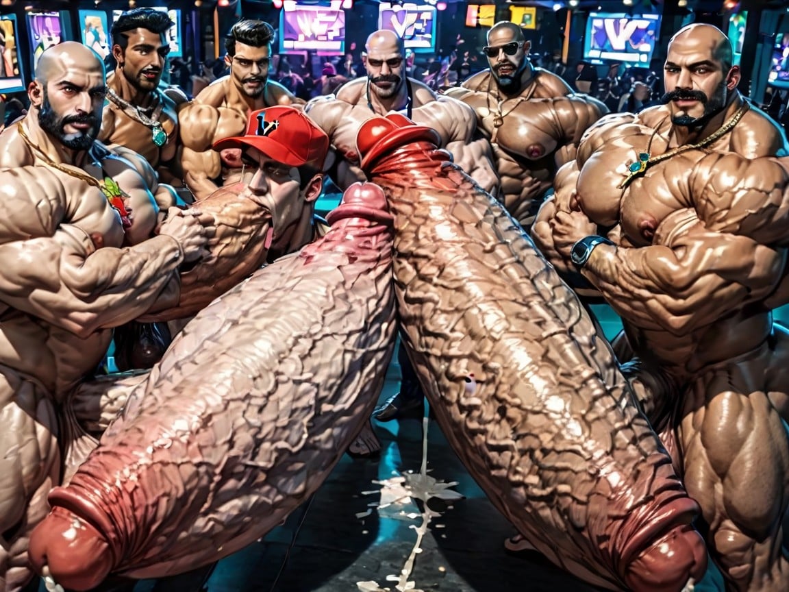 Big Pecs, Sweaty, Gay Gangbang AI Gay Porn