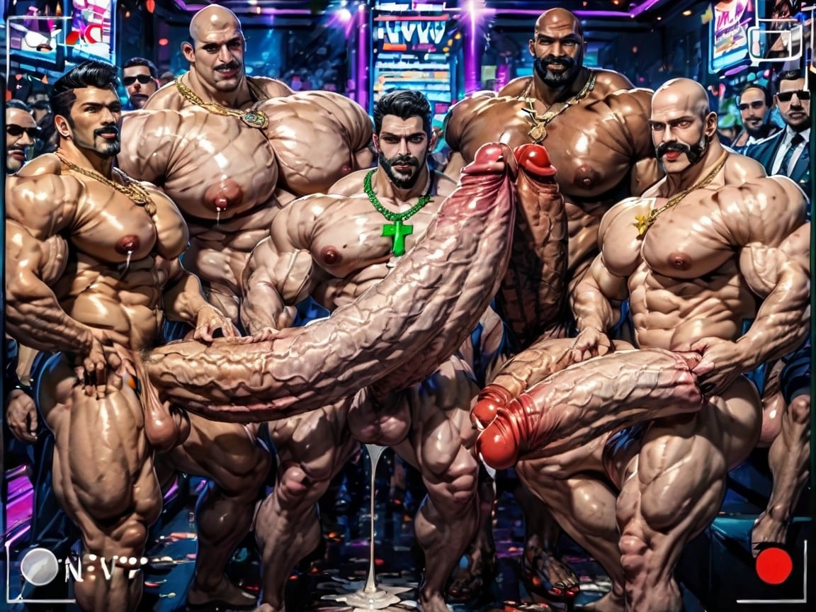 Huge Hyper Nipples, Massive Ass, Tongue Out AI Gay Porn