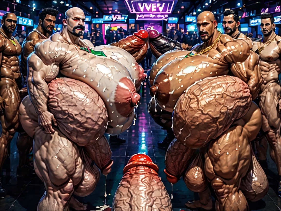 Ahegao, Naked, Huge Hyper Nipples AI Gay Porn