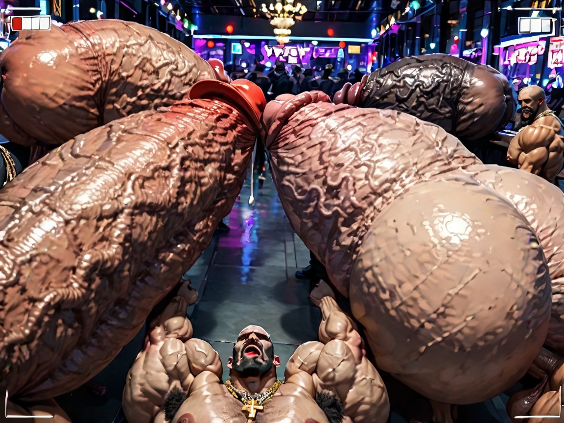 Cum Covering Face, Massive Ass, Hyper Bulky AI Gay Porn