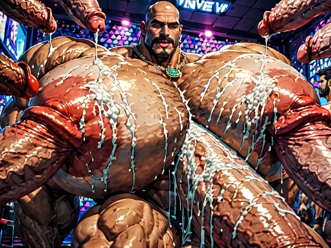 Gay Gangbang, Oversized Hyper Boobs, Gay Gangbang AI Gay Porn