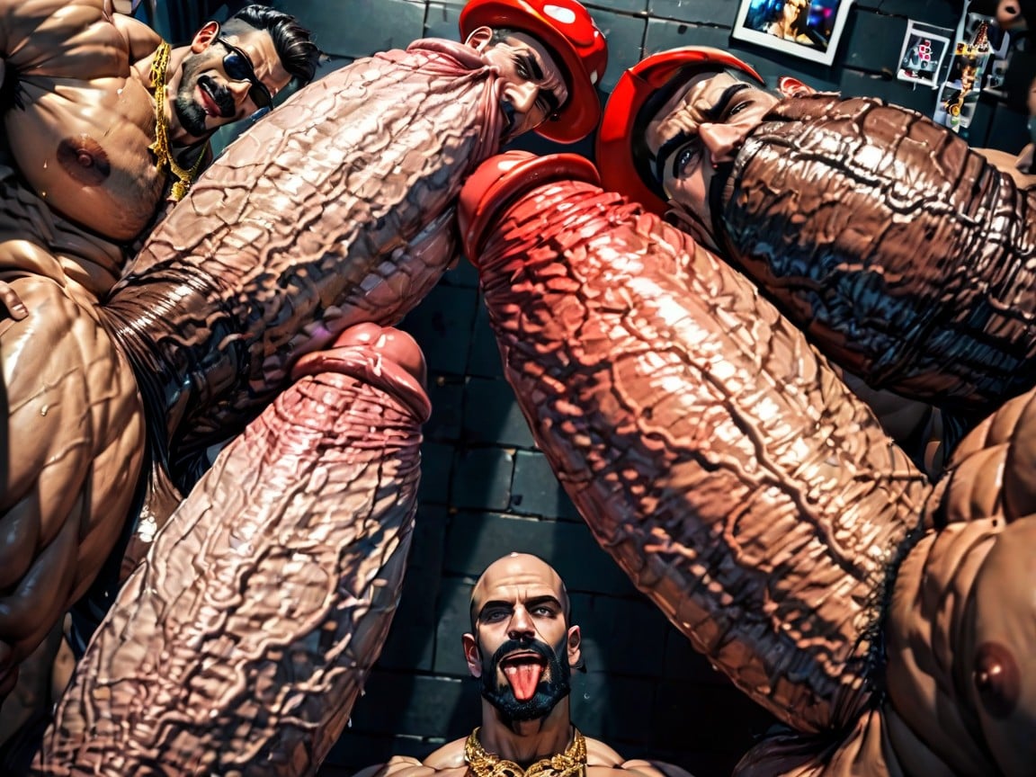 Oversized Hyper Boobs, Sweaty, Huge Cocks On Ass And In Ass AI Gay Porn