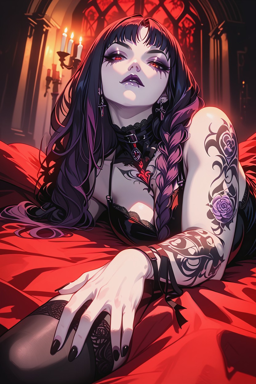18+, Red Eyes, Pale Skin Hentai AI Porn