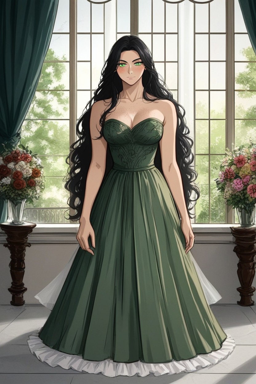 Off Shoulder, Garden Background, Strapless AI Porn