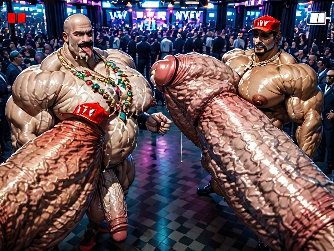 Extreme Hyper Boobs, Club, Tongue Out AI Gay Porn