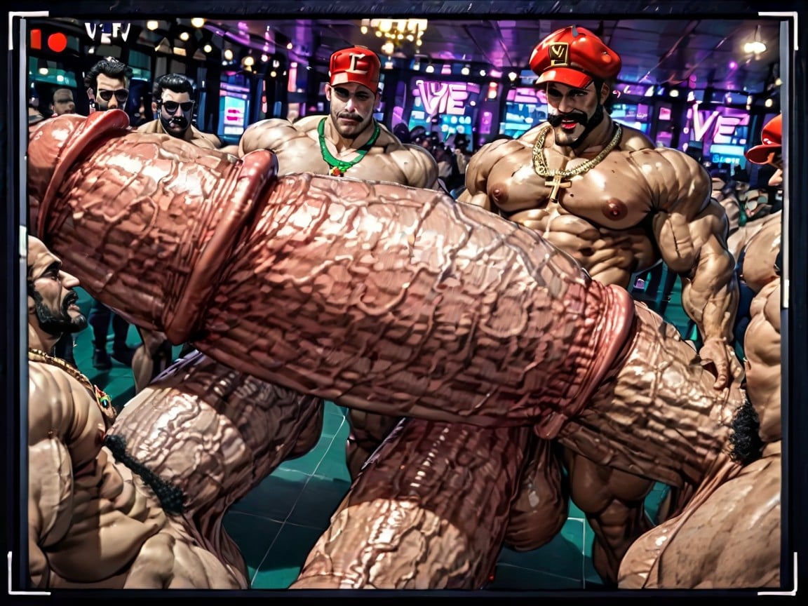 Top Down, Squatting, Big Pecs AI Gay Porn