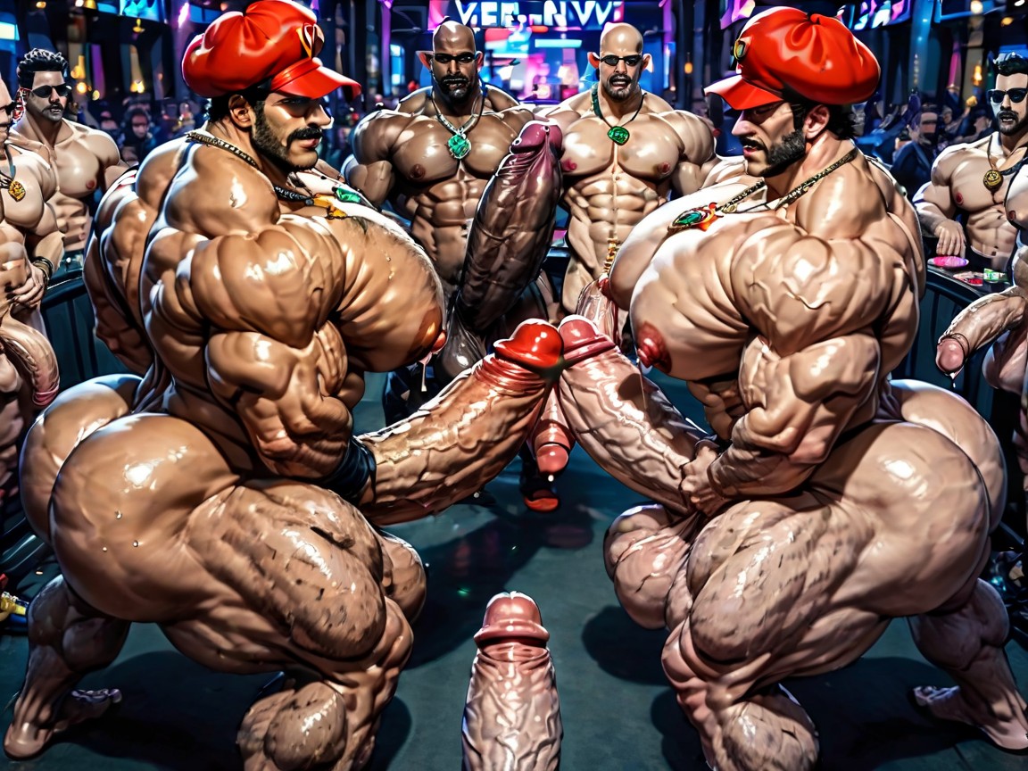 Both Boobs Getting Sucked Hard, Extreme Deep Throat, Sideburns AI Gay Porn