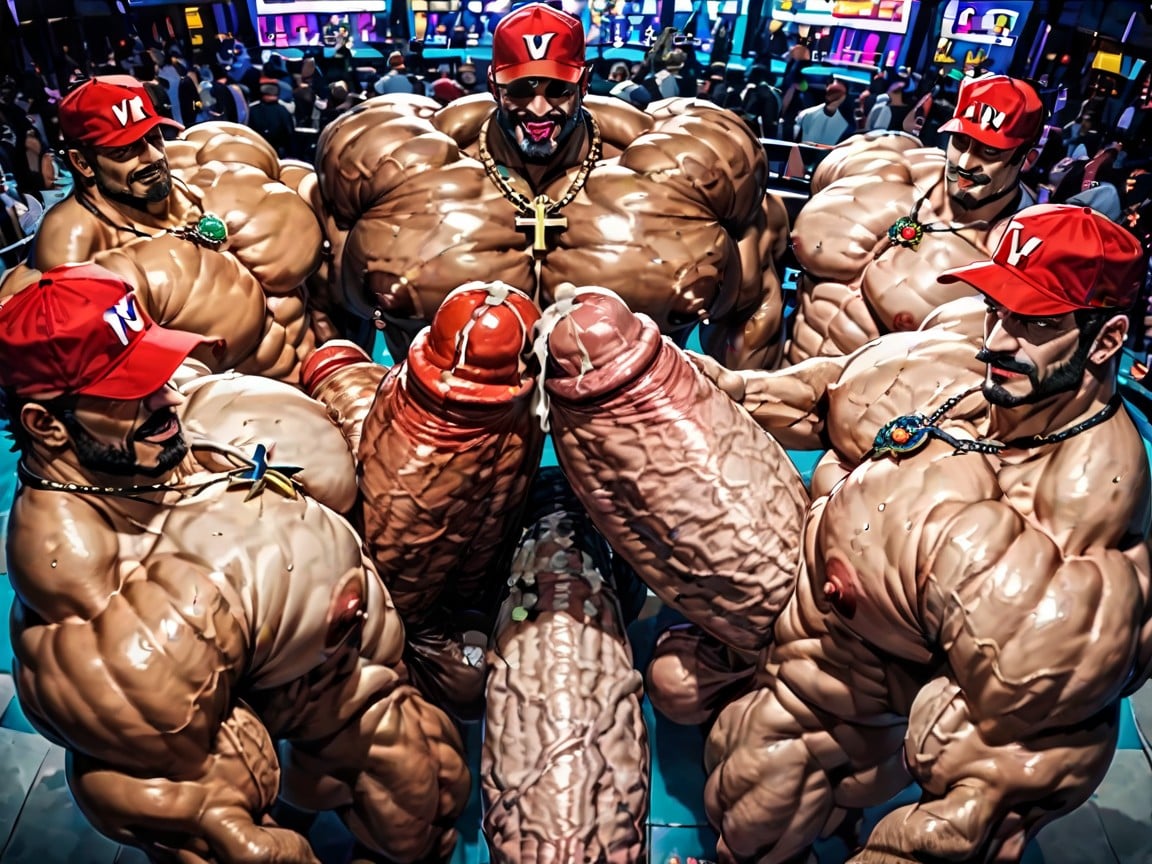 20+, Oversized Muscles, Focus Under Boob AI Gay Porn