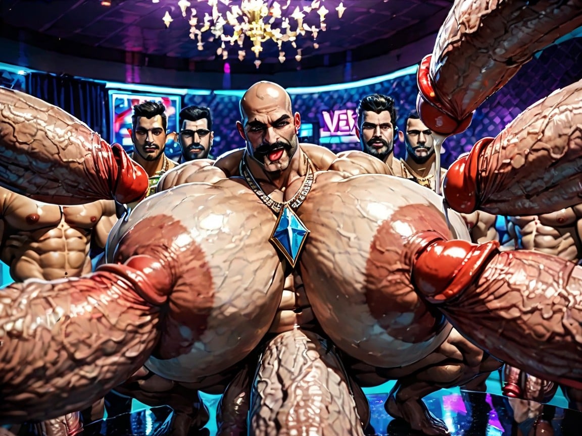 Oversized Muscles, 20+, Sideburns AI Gay Porn
