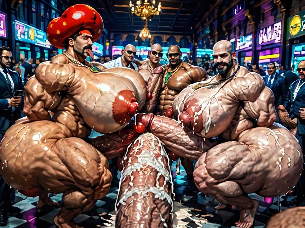 Manbald, Side View, Focus Under Boob AI Gay Porn