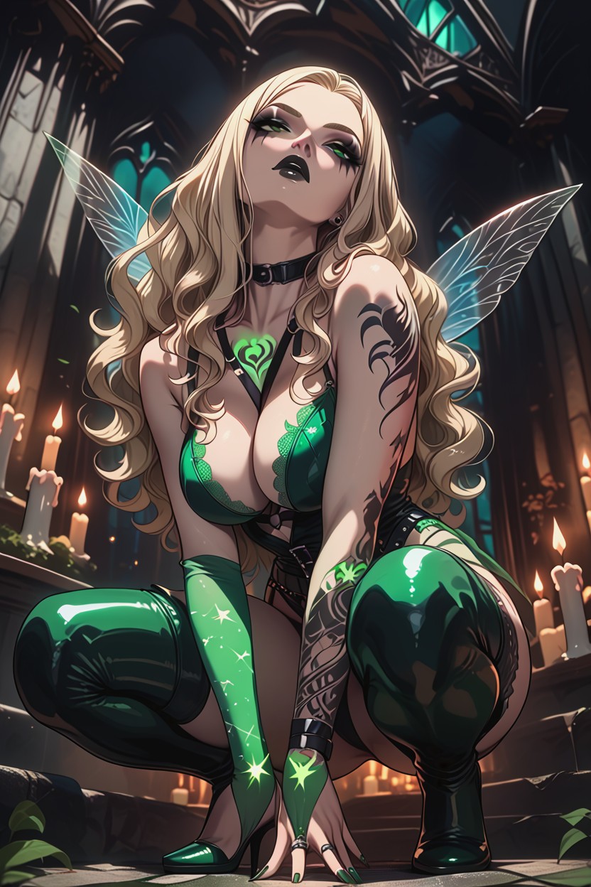 Fairy, Thigh High Boots With Stiletto Heels, 18+ Hentai AI Porn