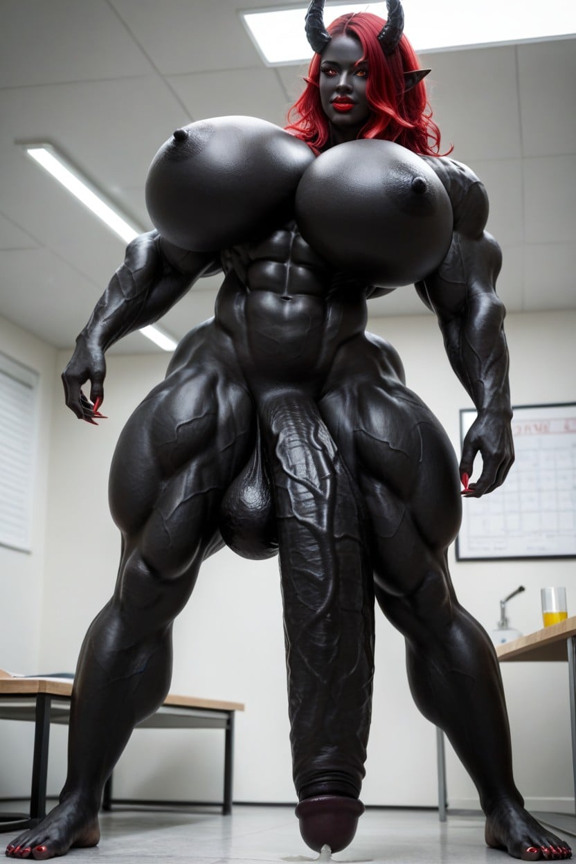 Nude, Devil, Full Body Shemale AI Porn