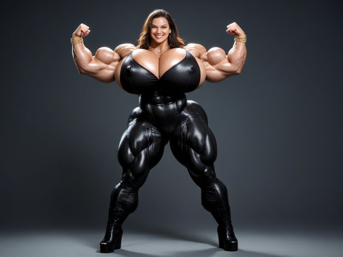 Waist, Gigantic Muscles, Hyper Muscles AI Porn