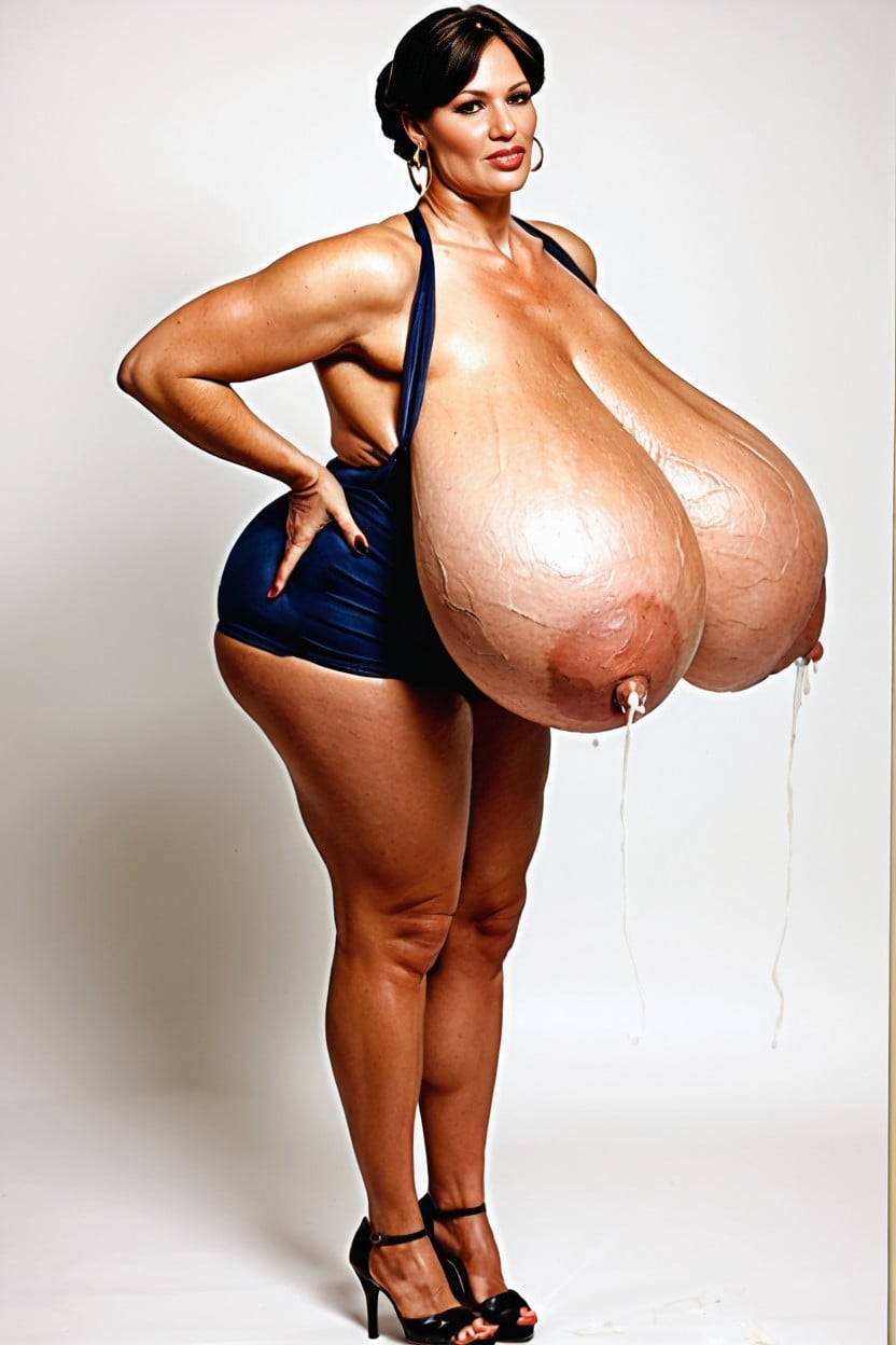 Body Waist, Hanging Tits, Giant Insane Massive Gigantic Breasts AI Porn