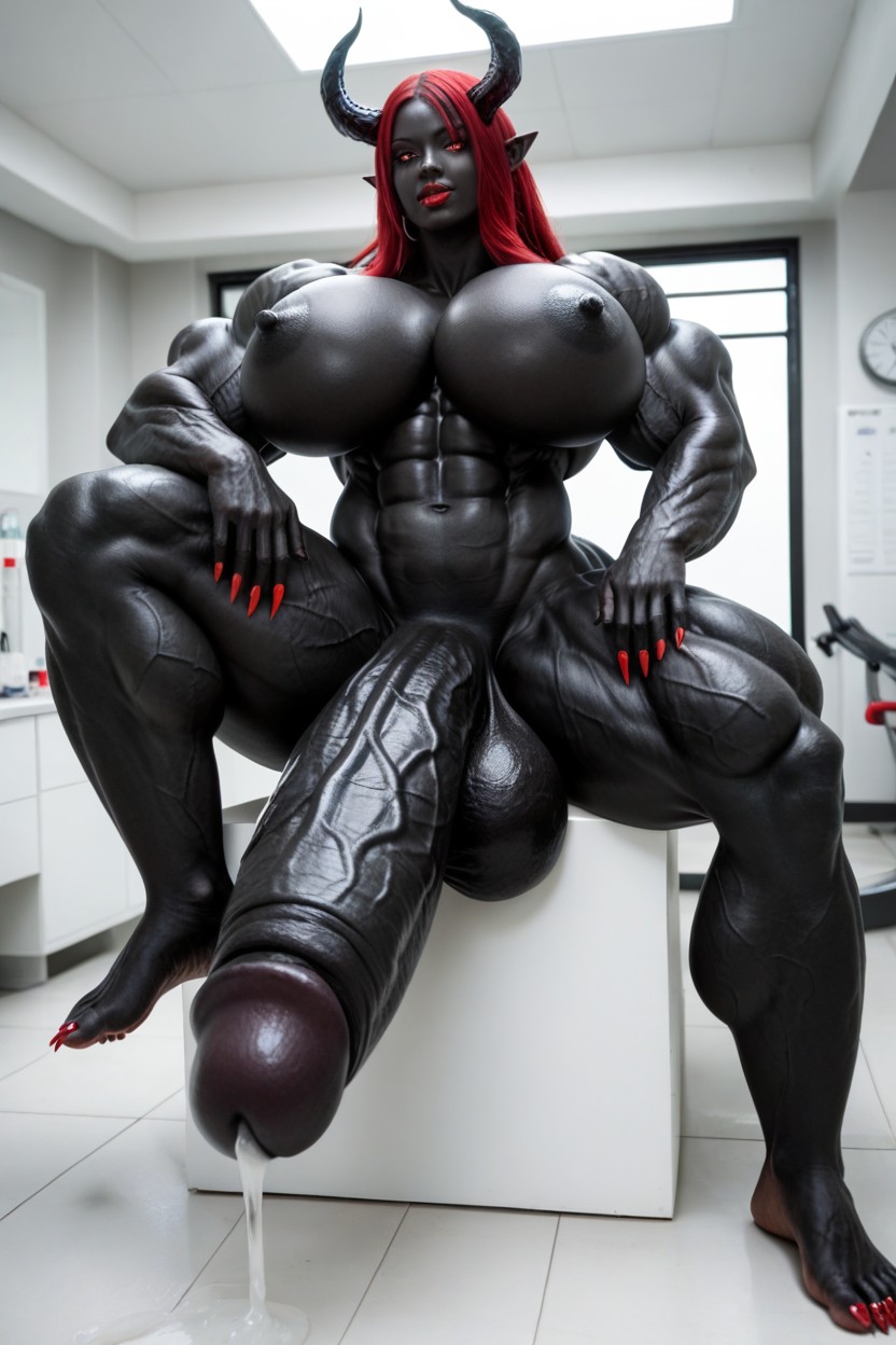 Hourglass Figure, Big Oni Horns, Perfect Tits Shemale AI Porn