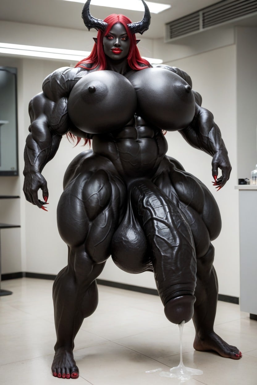 Black Cock Bigger Than Body, Vagina, Cosplay Shemale AI Porn