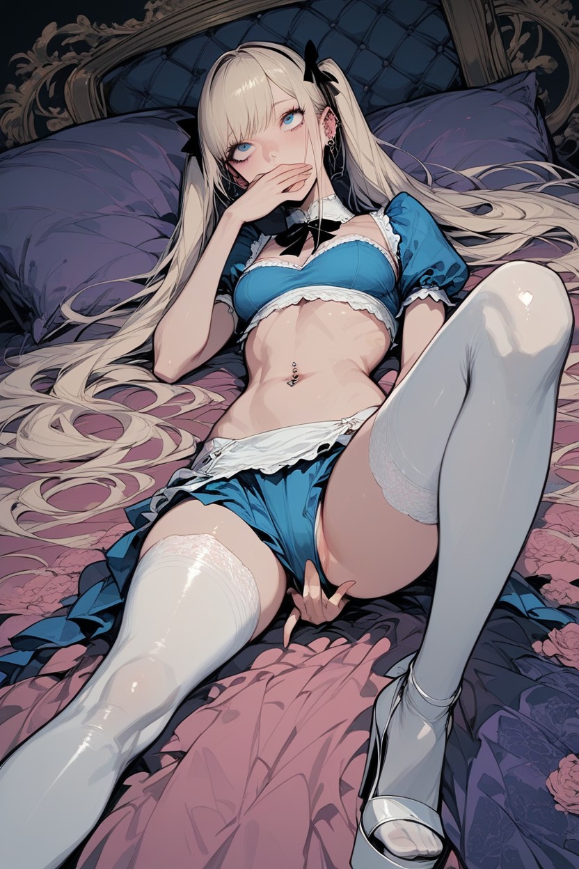 Hand Covering Mouth, Revealing Clothes, Orgasm Hentai AI Porn