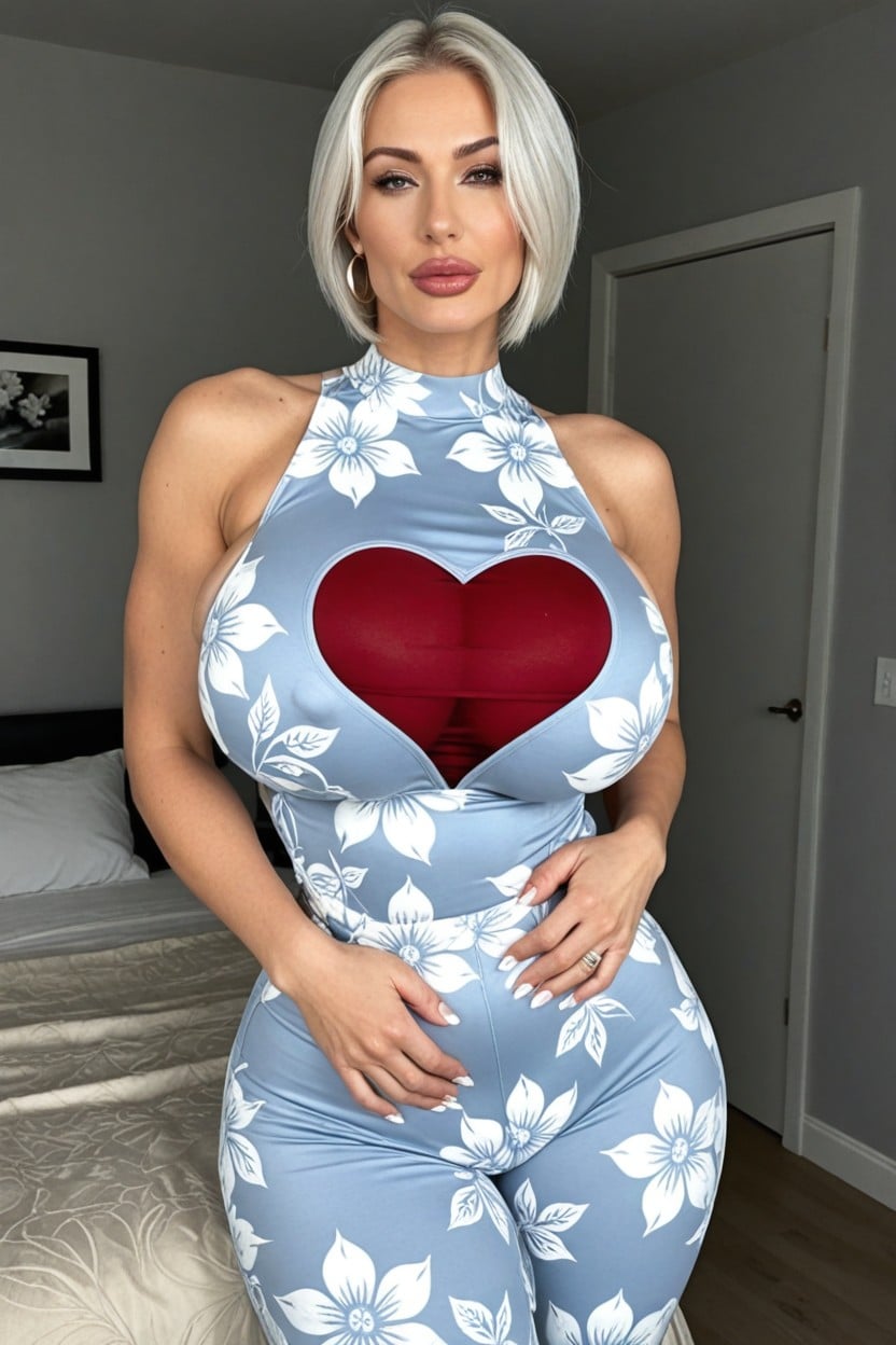 Waist, Ash Hair, Extremely Large Ass MILF AI Porn