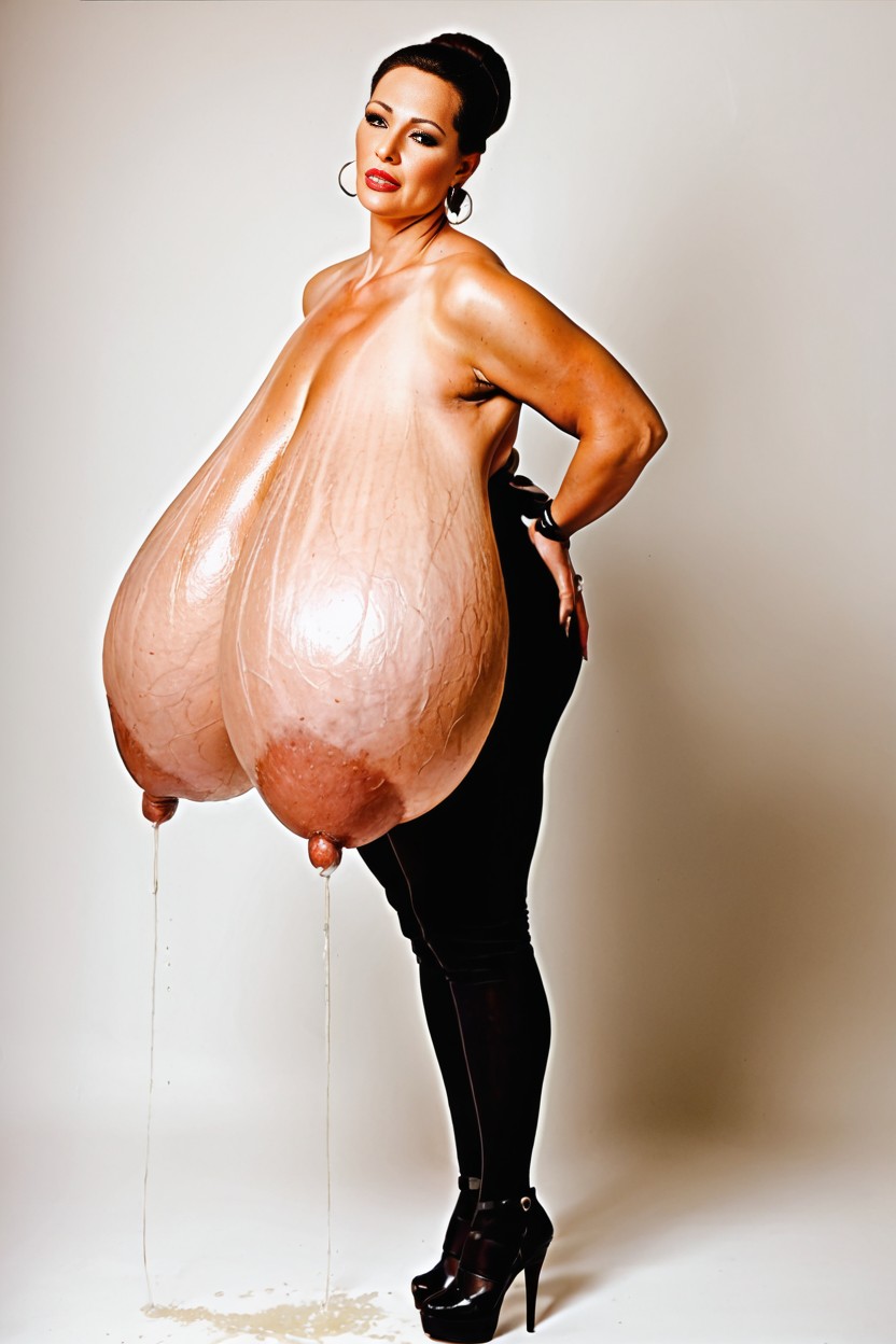 Correct Anatomy, Arms Behind Back, Breast Expansion AI Porn
