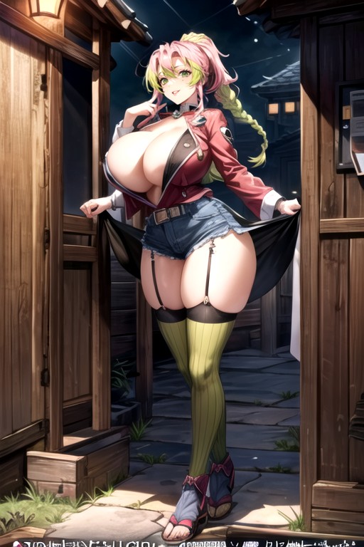 18+, Thick Lips, Heart Choker Detail At The Neck Bold Cleavage Hentai AI Porn