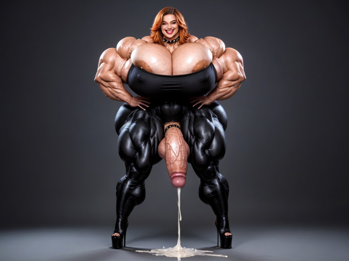 Gigantic Massive Futanari Monster Cock, Futanari Muscular Massive Muscles, Breast Expansion Shemale AI Porn