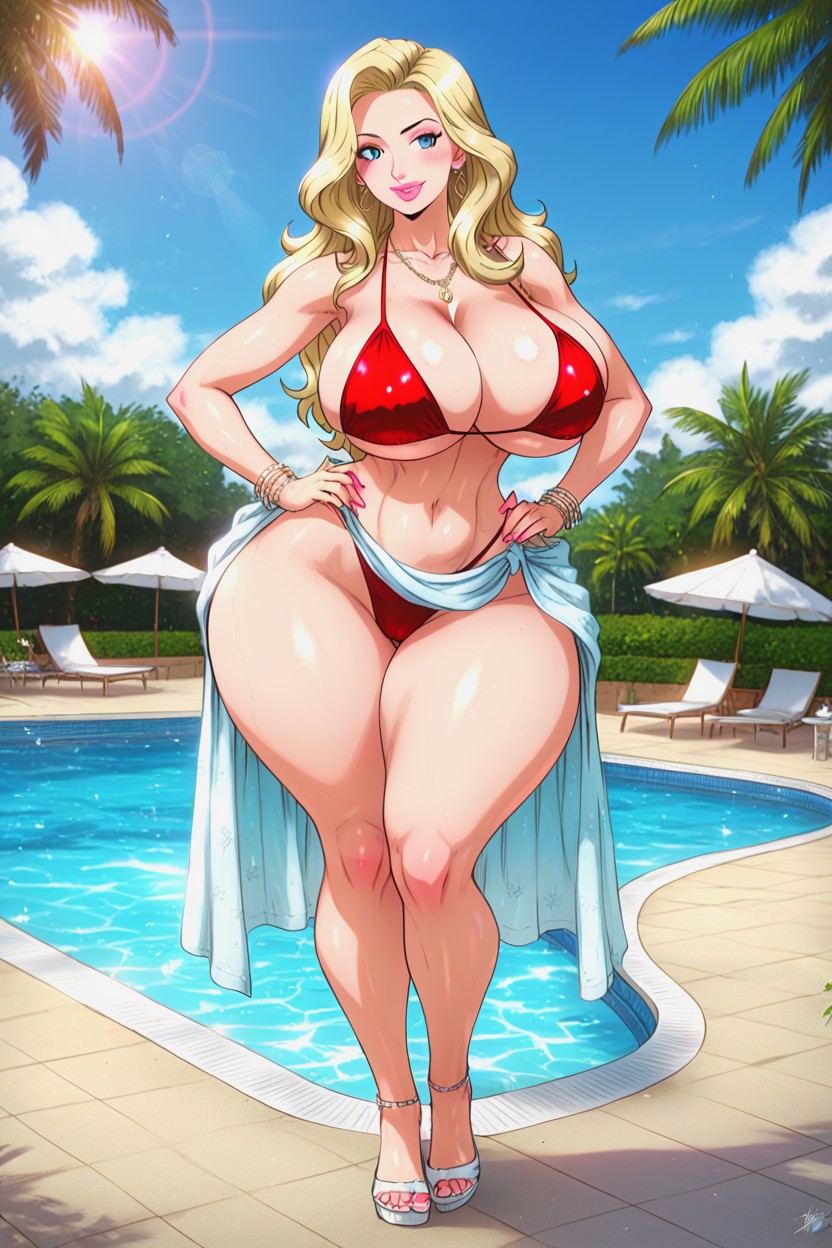 Bikini, Full Body View, Sunny AI Porn