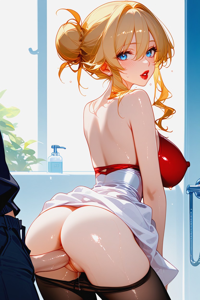 Golden Hair, Exposed Pussy, Beautiful Hentai AI Porn